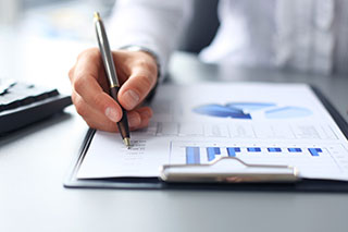 Business Person writing some notes